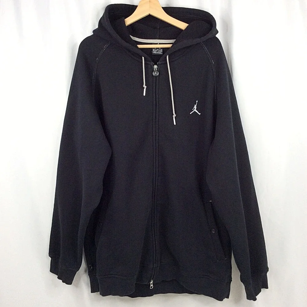 Nike Air Jordan Jumpman Hoodie Sweatshirt Men's XL Full Zip Felt Felted Logo